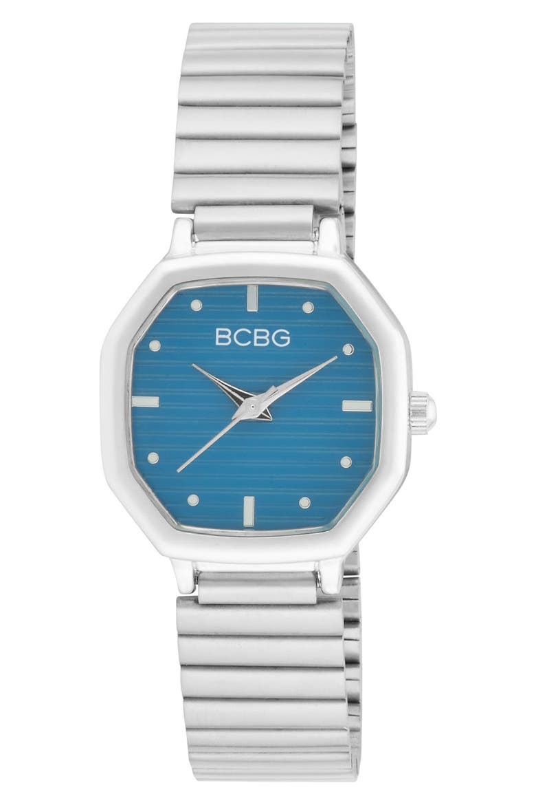 Octagon Quartz Bracelet Watch, 26mm, Main, color, SILVER