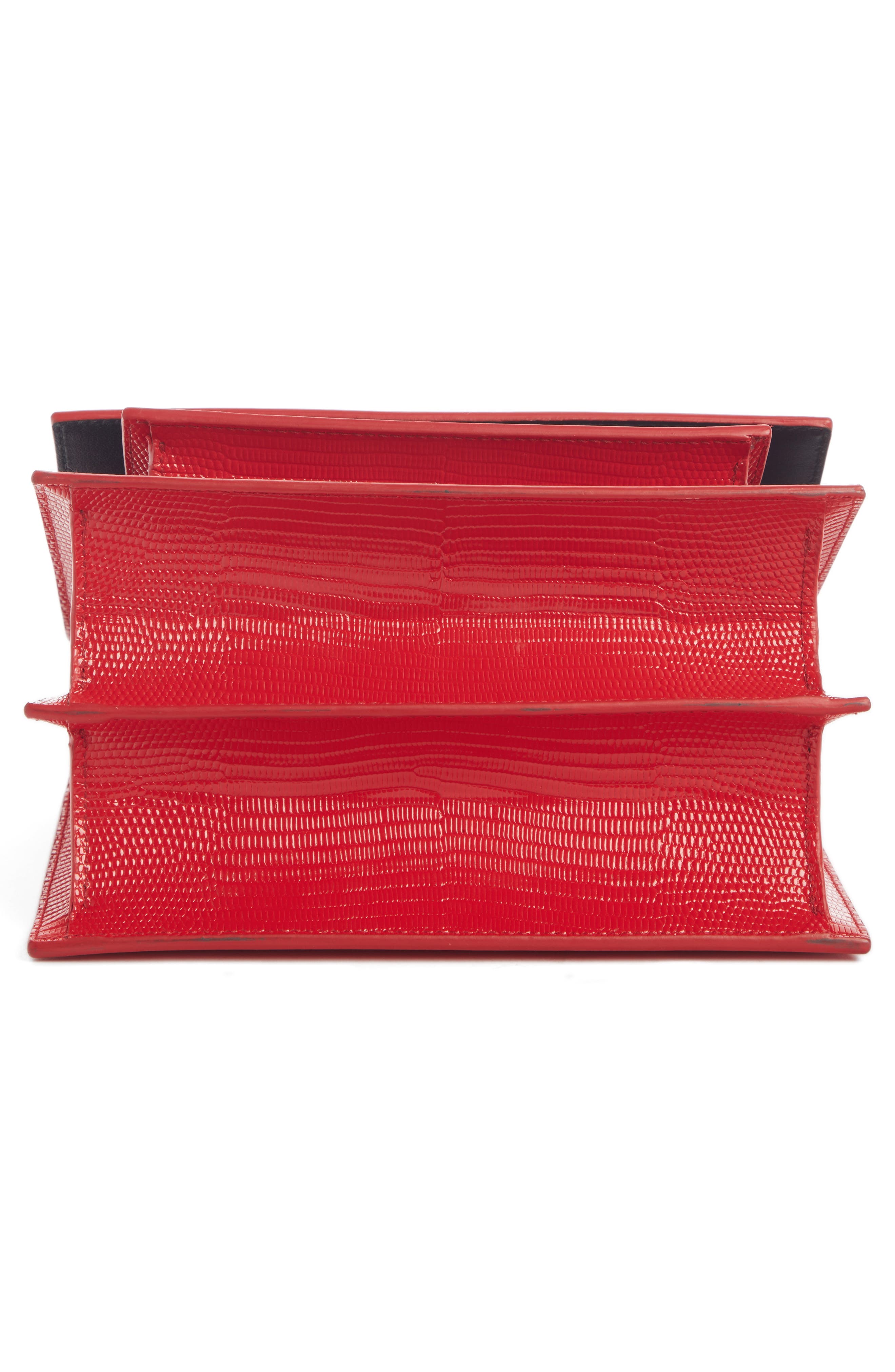 Balenciaga Sharp Reptile Embossed Lambskin Leather Shoulder Bag, Alternate, color, 