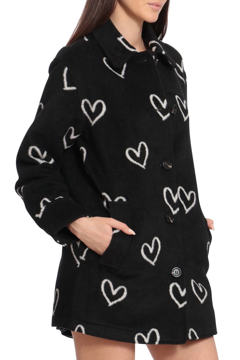 Heart Jacquard Coat, Alternate, color, BLACK AND WHITE HEART