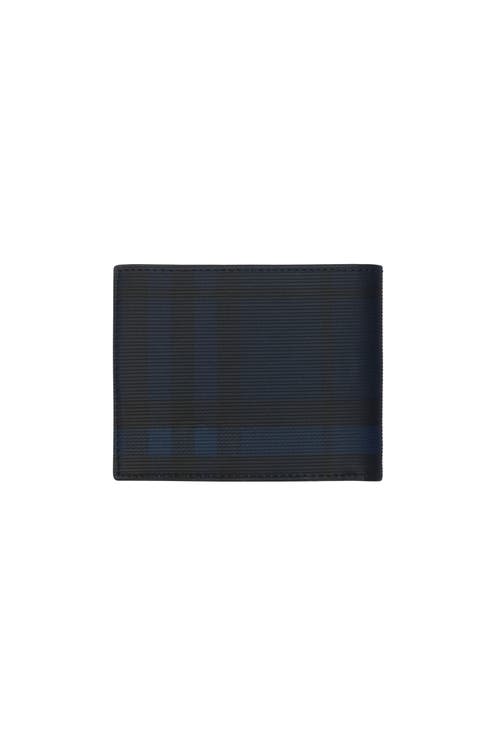 Burberry Check-pattern Equestian Knight Stamp Wallet In Blue