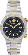 Versace Greca Diver Bracelet Watch, 43mm