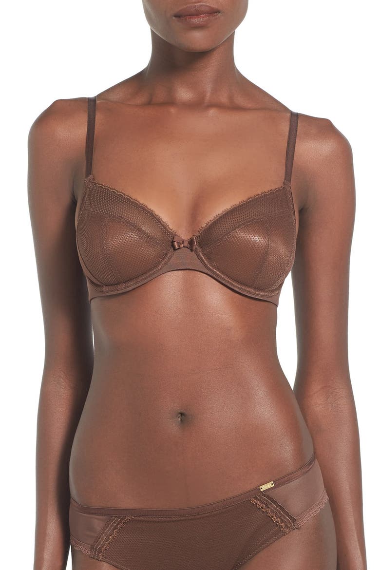 Lingerie Parisian Underwire Bra, Main, color, MOCHA