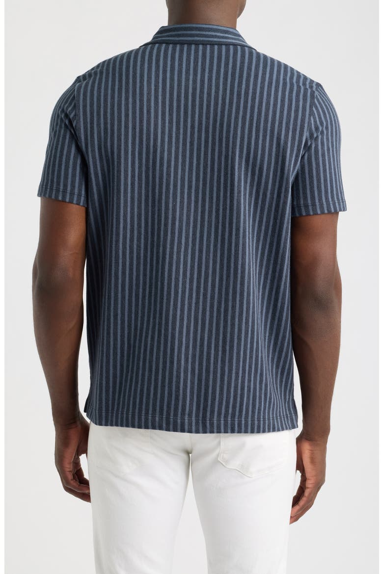 Terra Stripe Cabana Terry Cloth Camp Shirt, Alternate, color, COASTAL/ VENICE BLUE