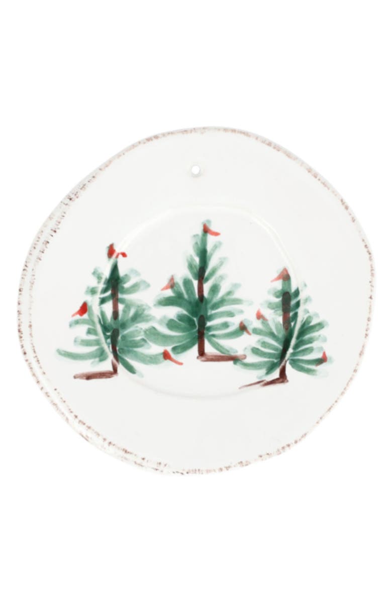 VIETRI Lastra Holiday Round Ornament, Main, color, Green