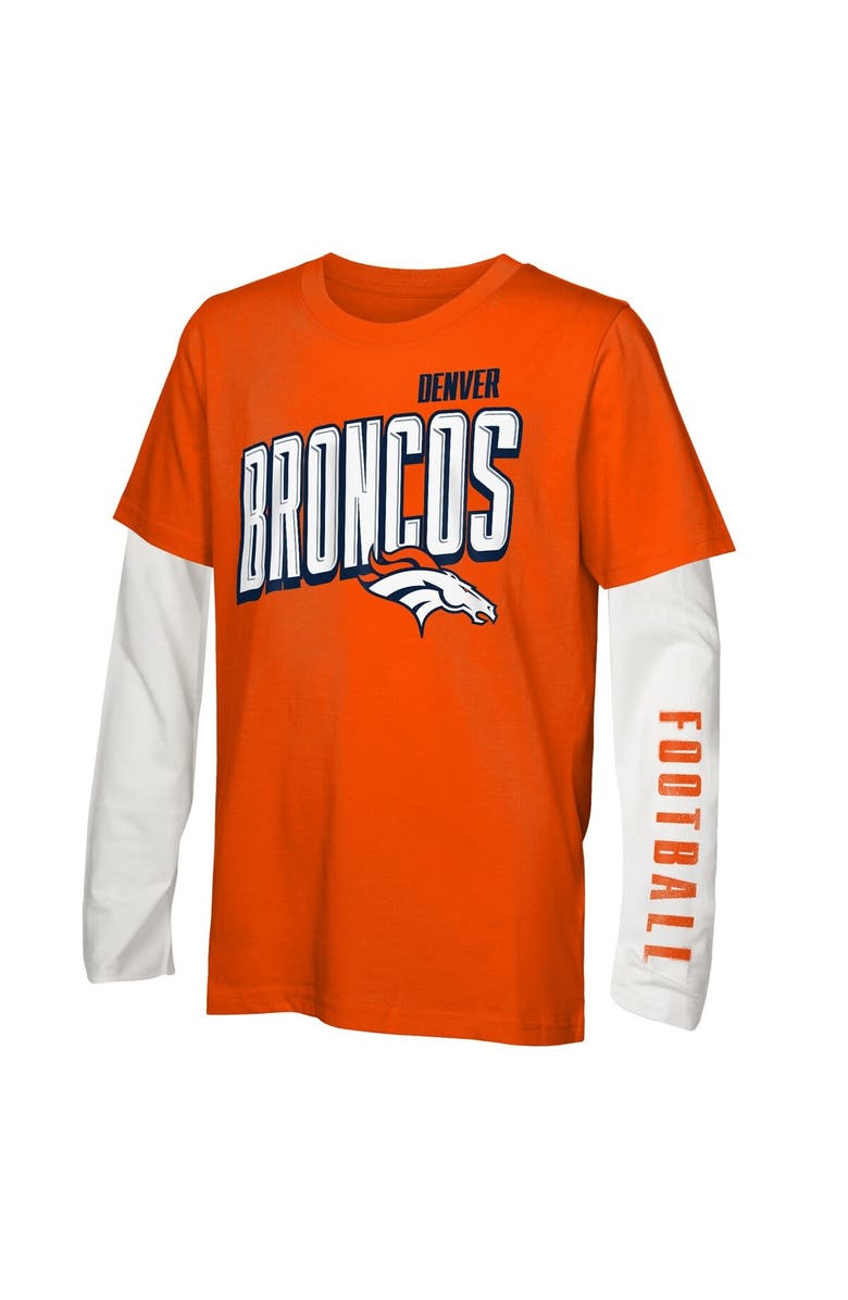 Outerstuff Preschool Outerstuff Denver Broncos The Mix Combo T-Shirt Set, Alternate, color, Orange