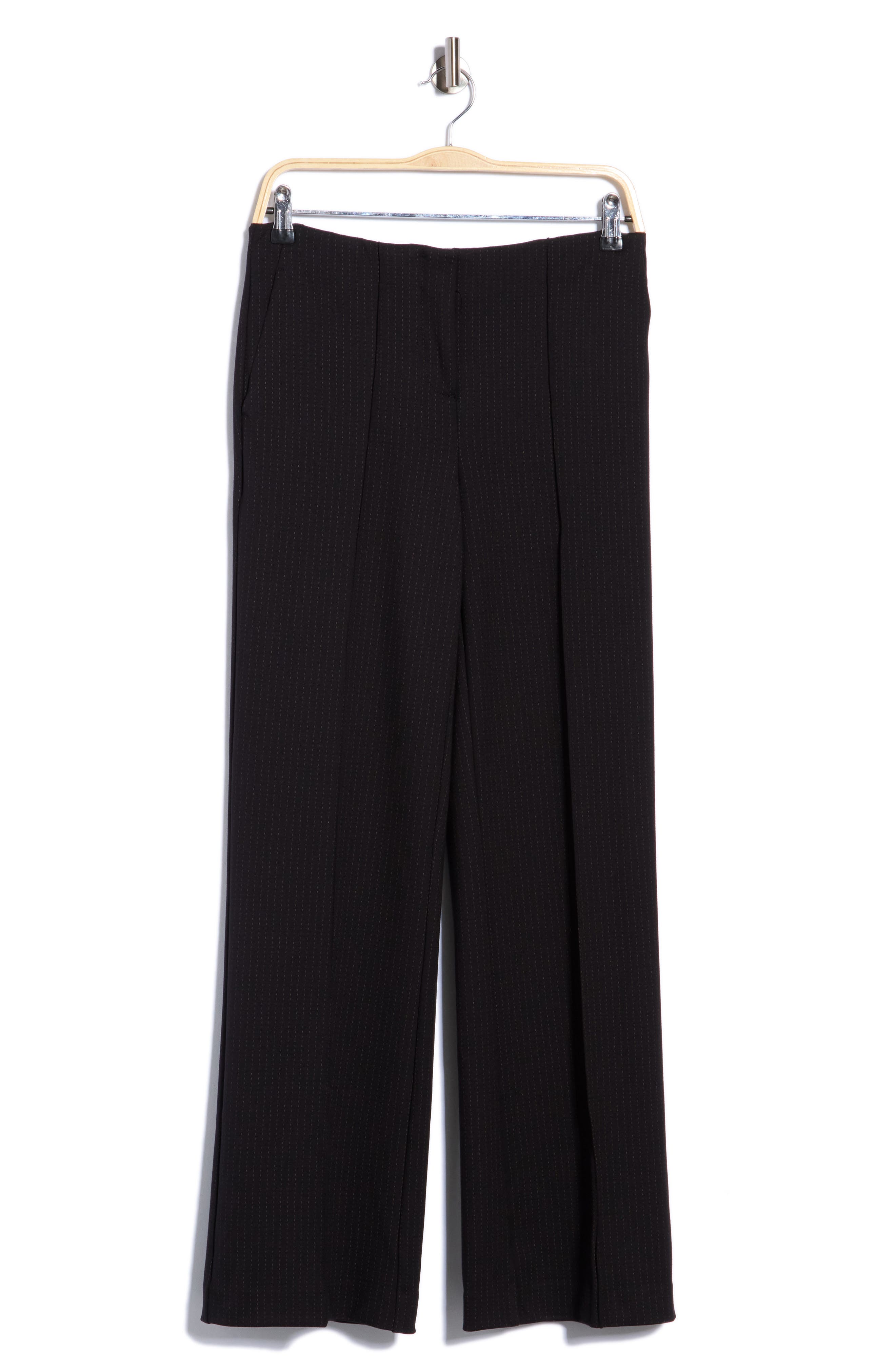 Pleat Front Wide Leg Pants