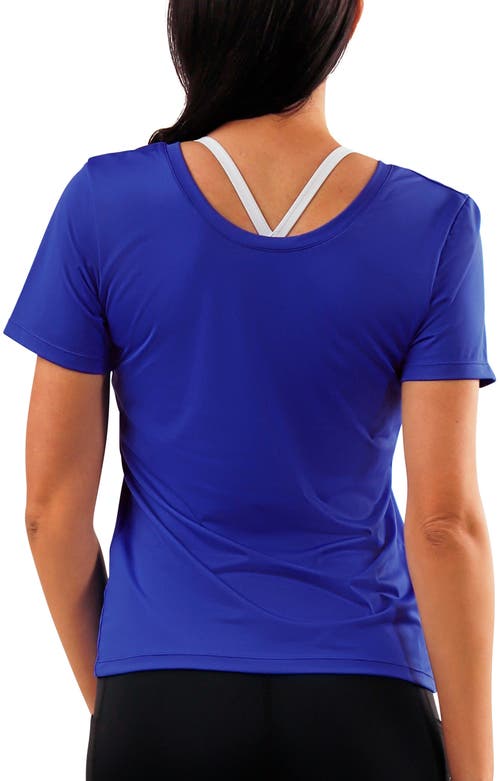 Uv Skinz Short Sleeve Reverse Neck Tee In Blue