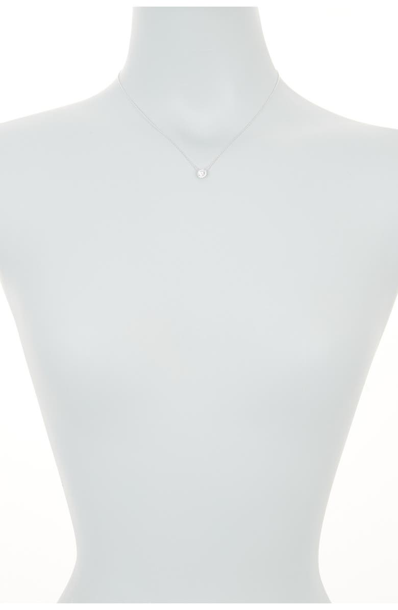 Adornia Swarovski Crystal Halo Necklace, Alternate, color, Silver