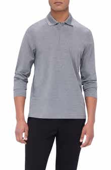 Bugatchi Jacquard Long Sleeve Polo