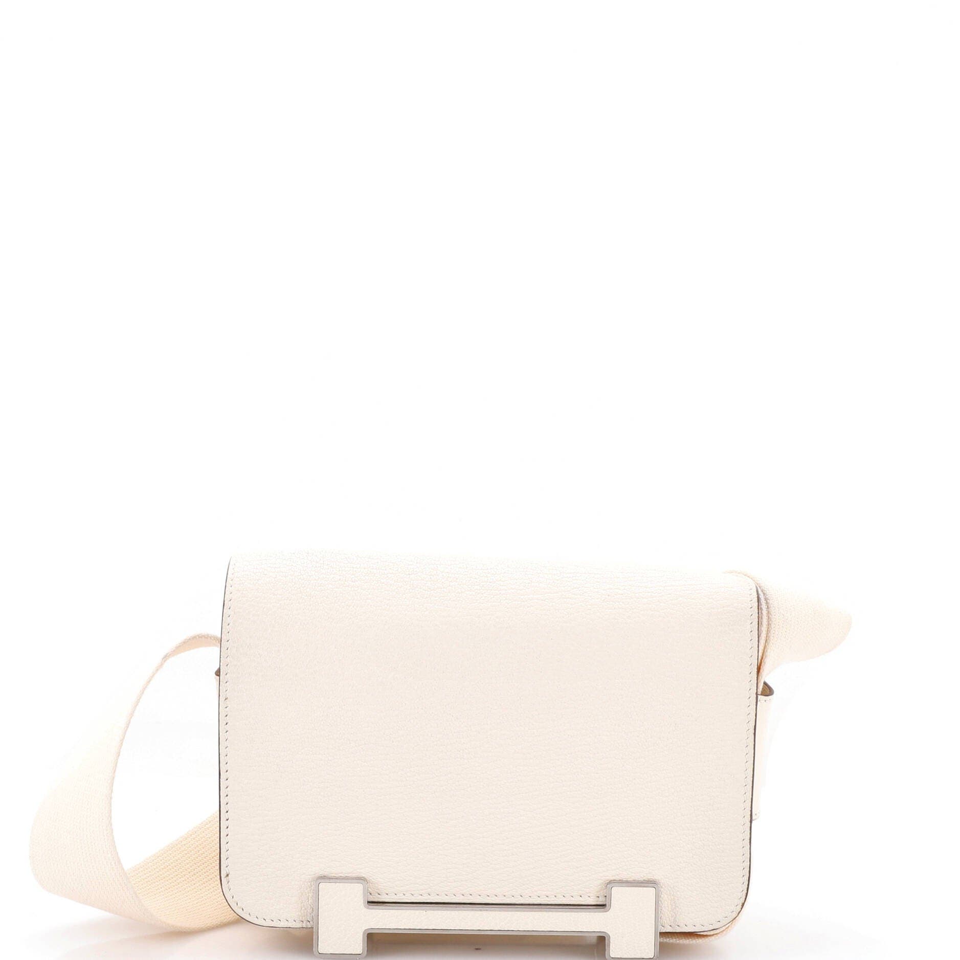 Pre-Owned Hermes Geta Bag Chevre Mysore, Main, color, Nata