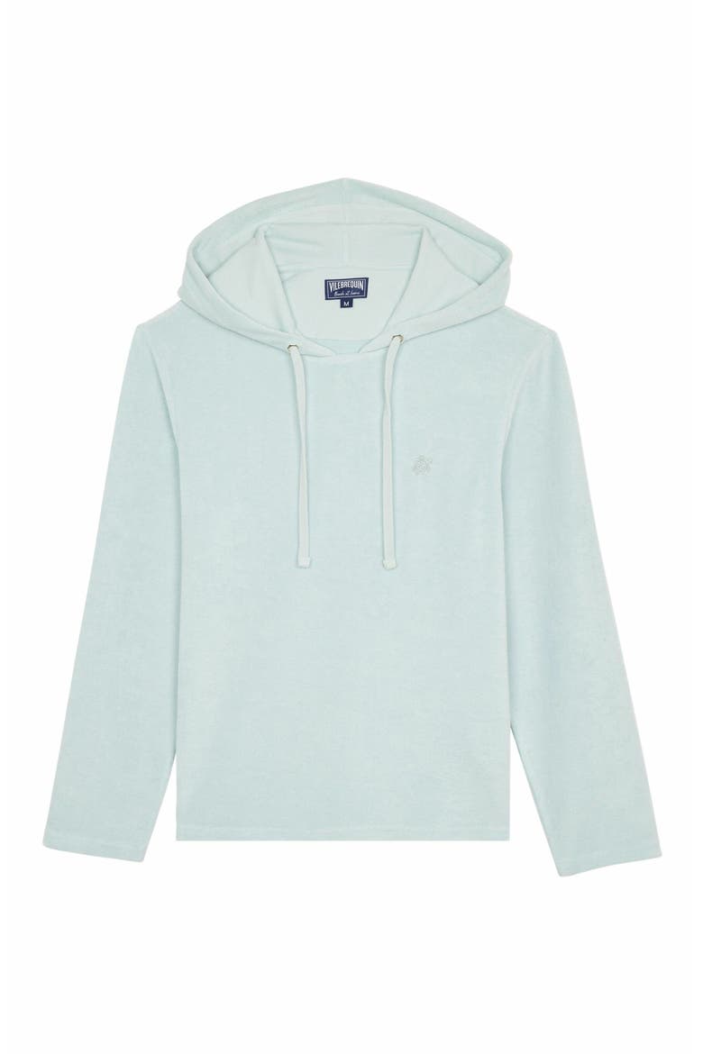 Men's Terry Long-Sleeved Hooded T-Shirt, Alternate, color, PACIFIC