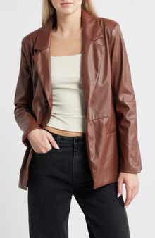 Princess Polly Morrison Faux Leather Blazer