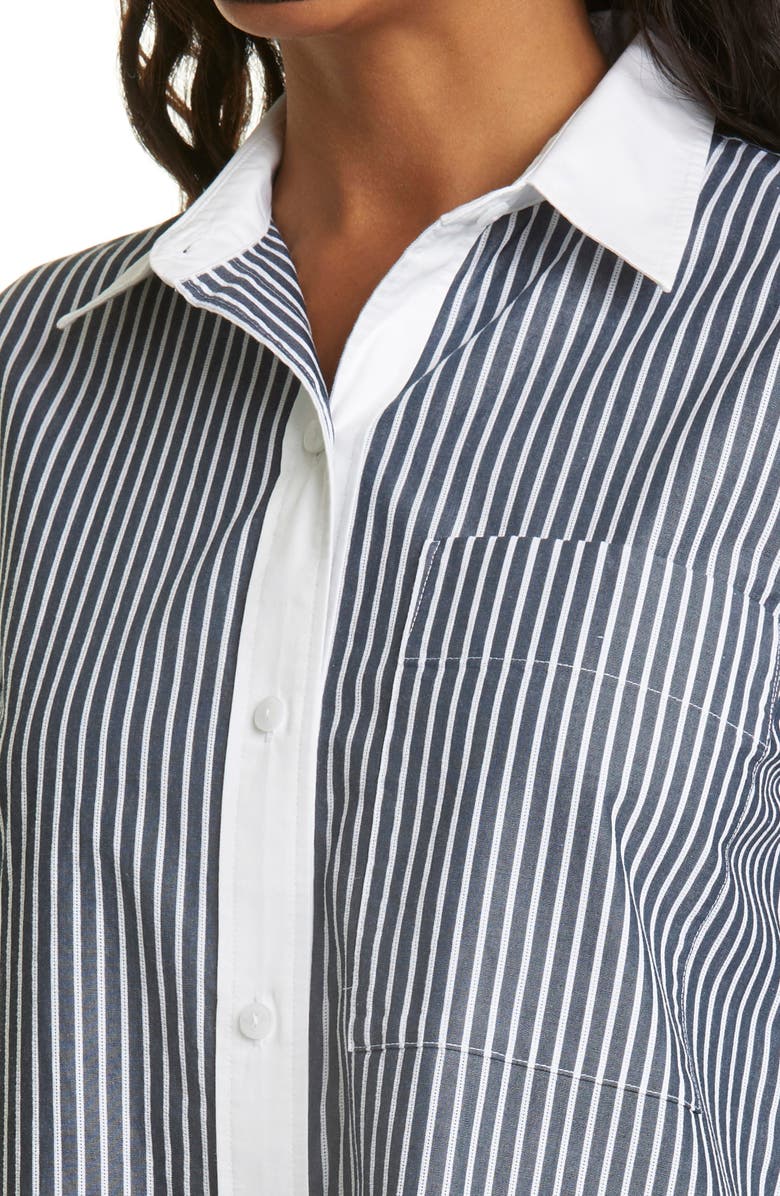 Club Monaco Long Sleeve Button-Up Shirtdress, Alternate, color, 