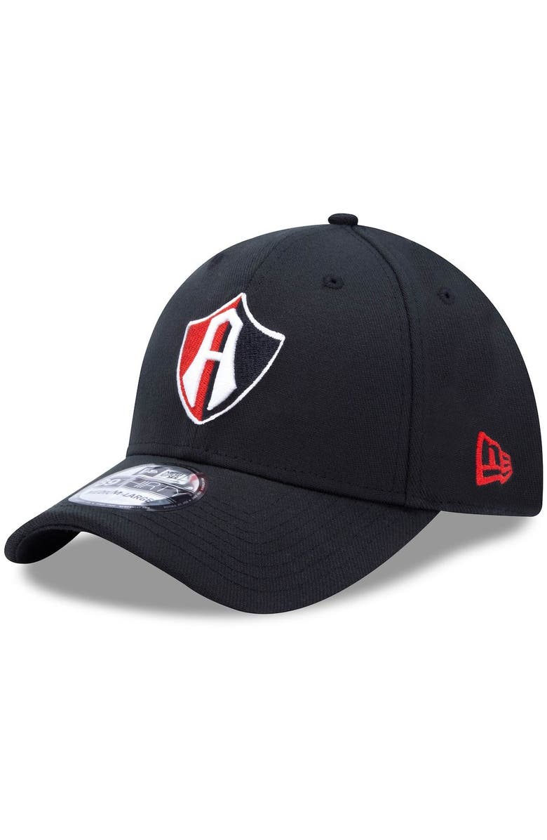 New Era Men's New Era Black Club Atlas International Club Basic 39THIRTY Flex Hat, Main, color, 