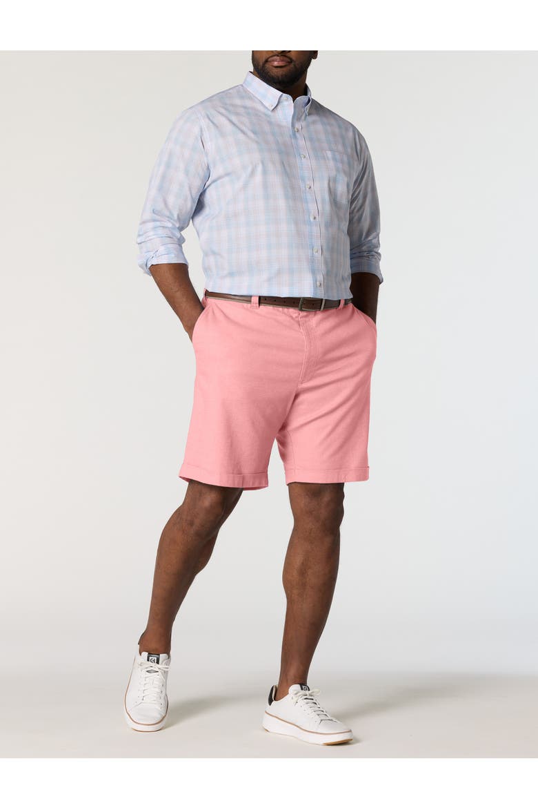 Big & Tall Linen-Blend Tech Shorts, Alternate, color, PEACHES N CREAM