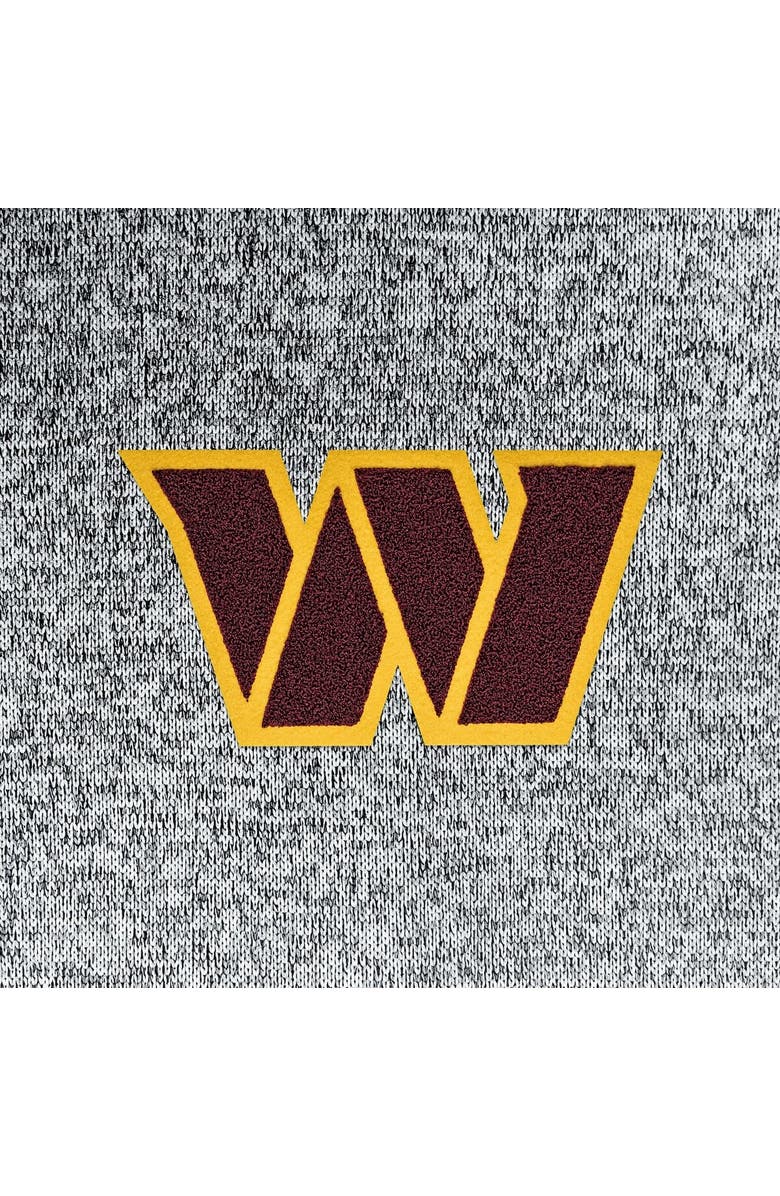 ANTIGUA Men's Antigua Heathered Gray Washington Commanders Absolute Chenille Pullover Hoodie, Alternate, color,