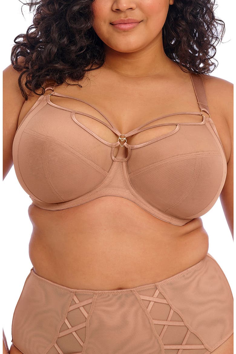 Sachi Full Figure Underwire Plunge Bra, Main, color, CAFE AU LAIT