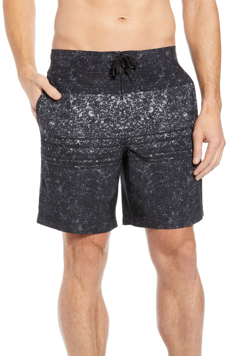 Zella Print Swim Trunks, Main, color, 