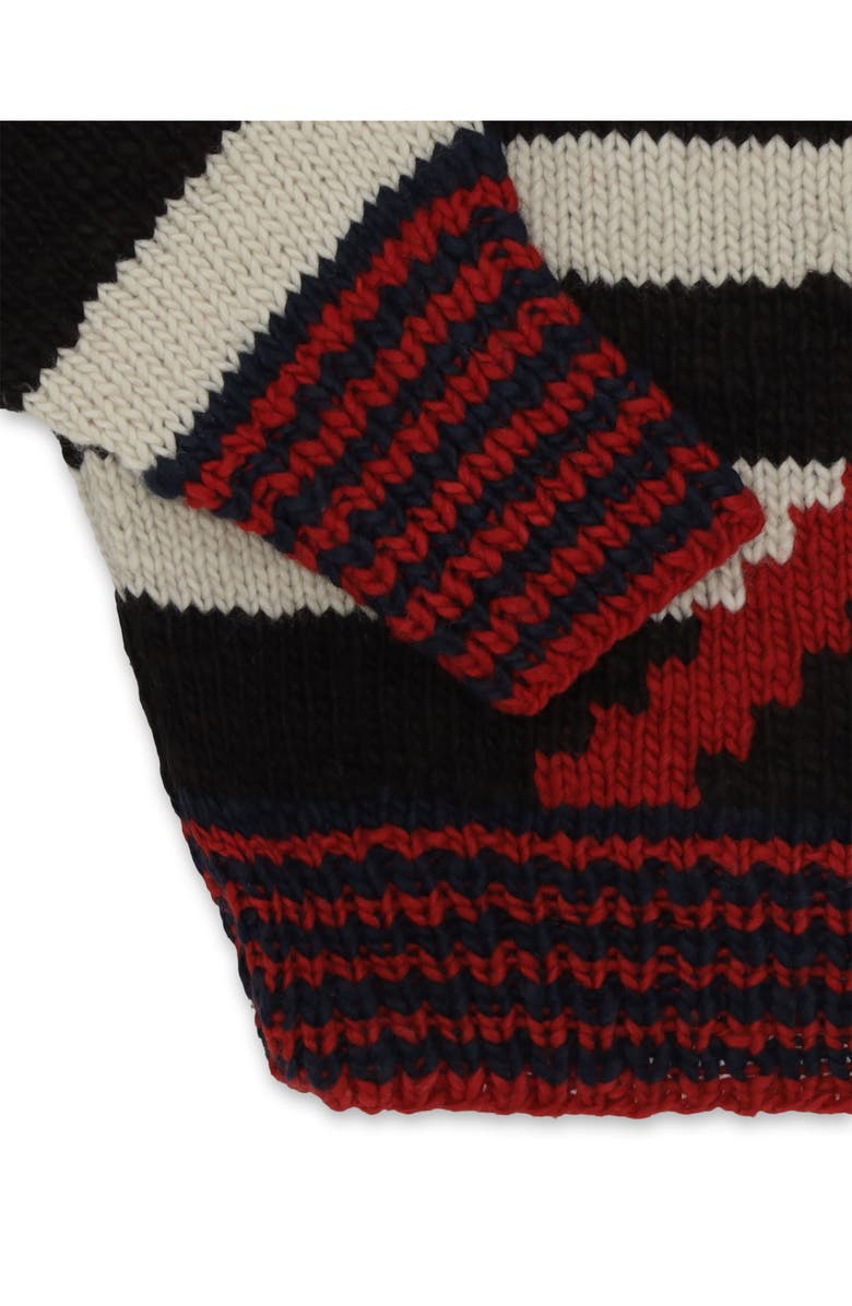 Fortela Diamond Pattern Merino Wool Cardigan, Alternate, color, Navy Blue