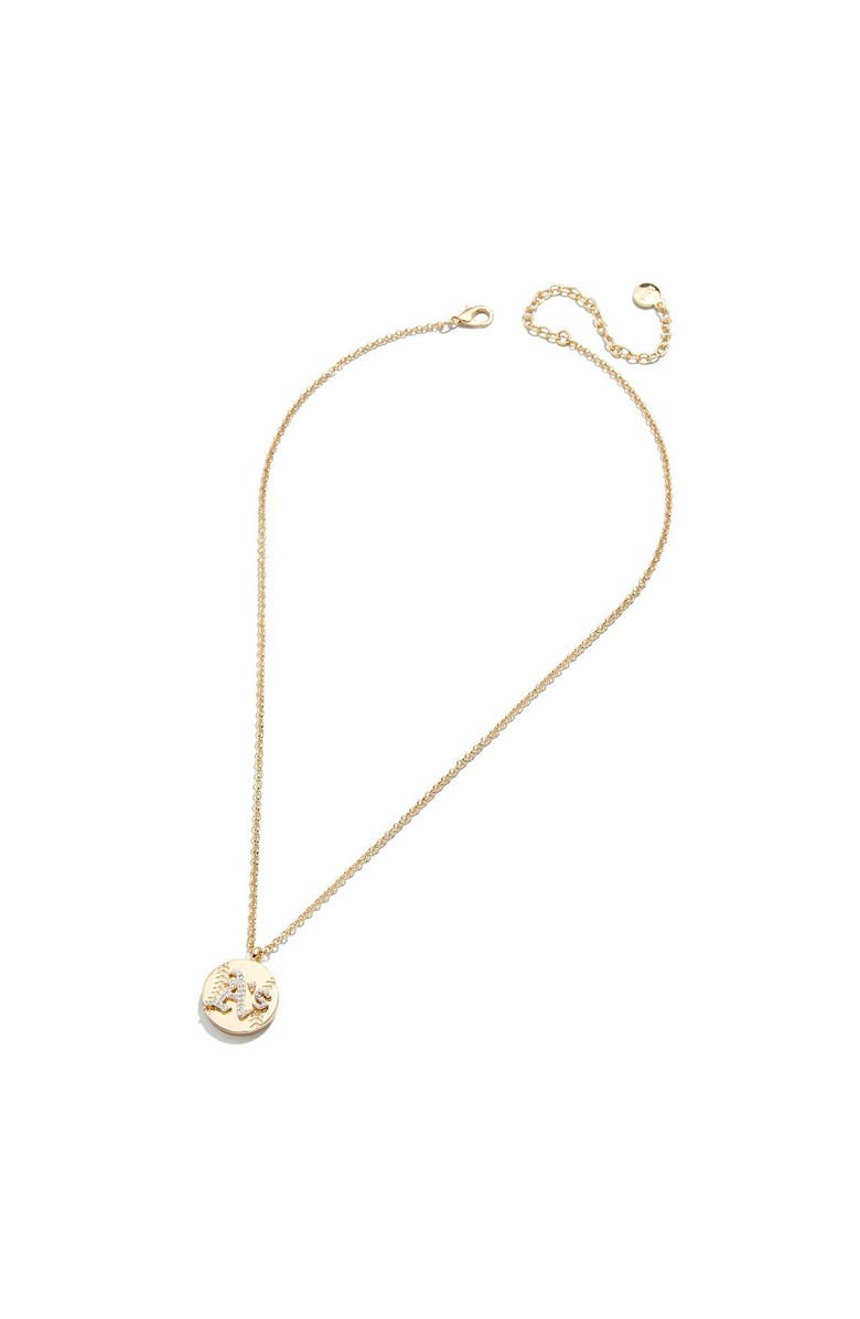 BaubleBar Oakland Athletics Pendant Necklace, Alternate, color, 
