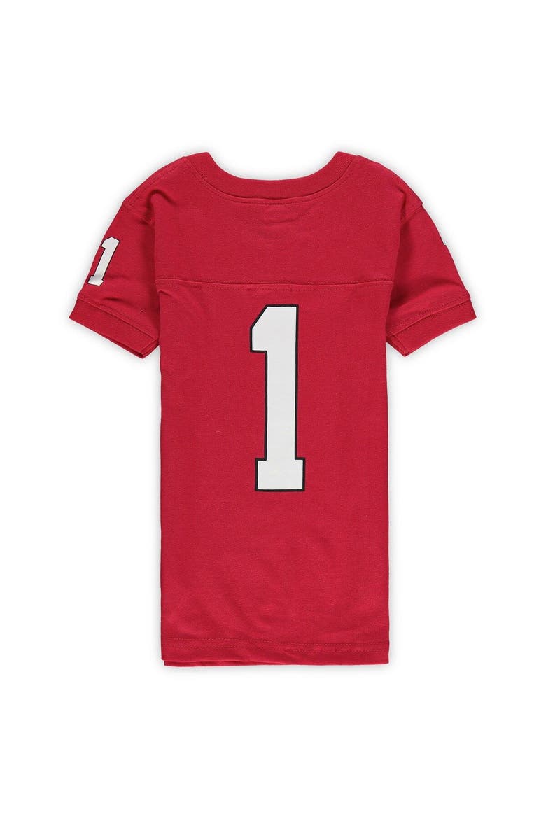 Preschool Wes & Willy Red Georgia Bulldogs Football PJ Set, Alternate, color, Red