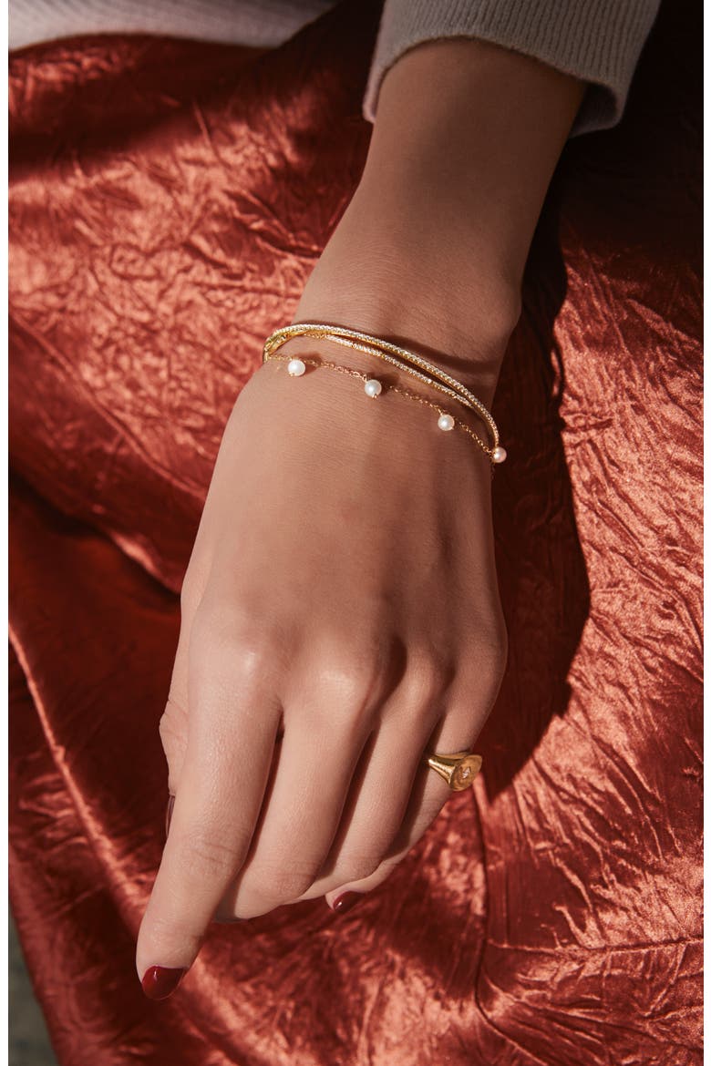 Skinny Stackable Diamond Bangle, Alternate, color, 18K WHITE GOLD