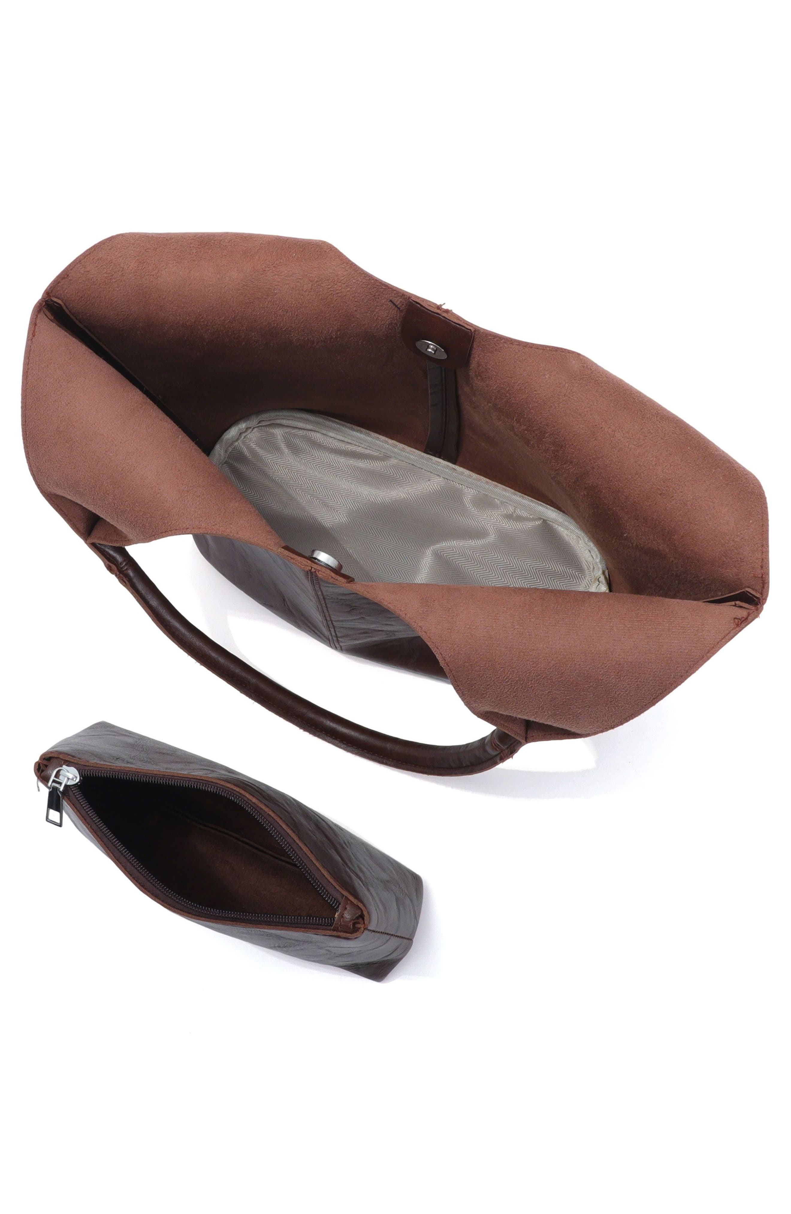 Adornia Top Handle Hobo Bag, Alternate, color, Brown