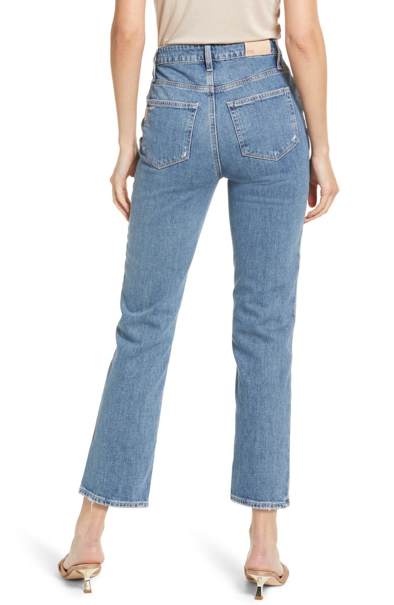 PAIGE Sarah Exposed Fly Straight Leg Ankle Jeans, Alternate, color, Magdadist