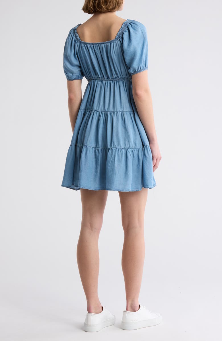 Blu Pepper Puff Sleeve Tiered Dress, Alternate, color,