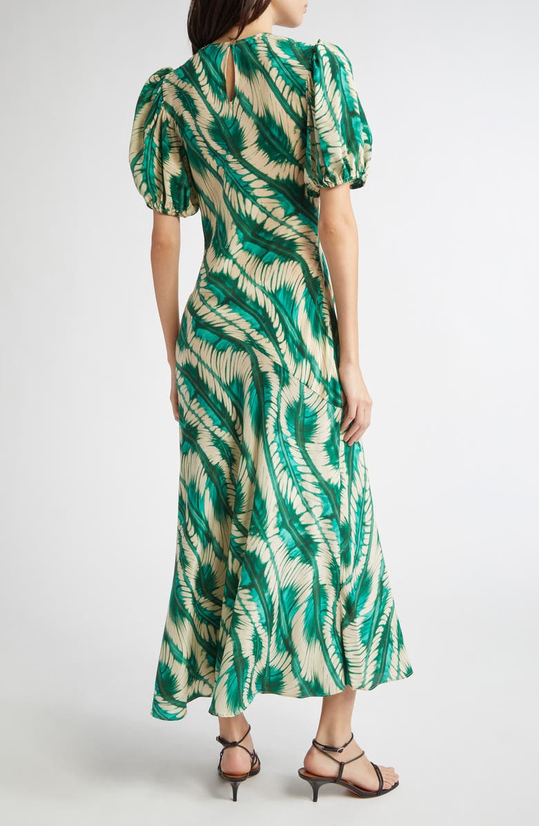 Ulla Johnson Ines Puff Sleeve Silk Maxi Dress, Alternate, color, 