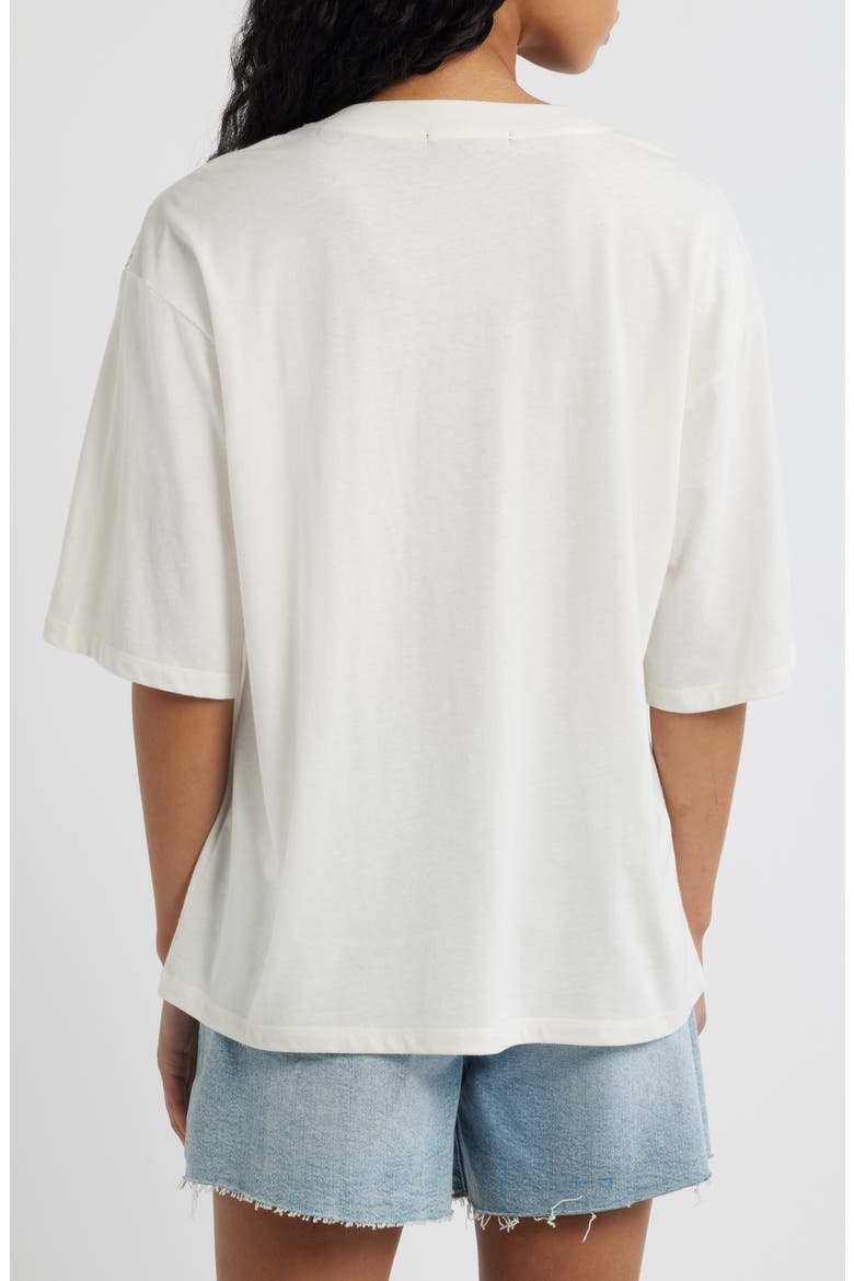 Mesh Yoke Fleece Graphic T-Shirt, Alternate, color, MARSHMALLOW