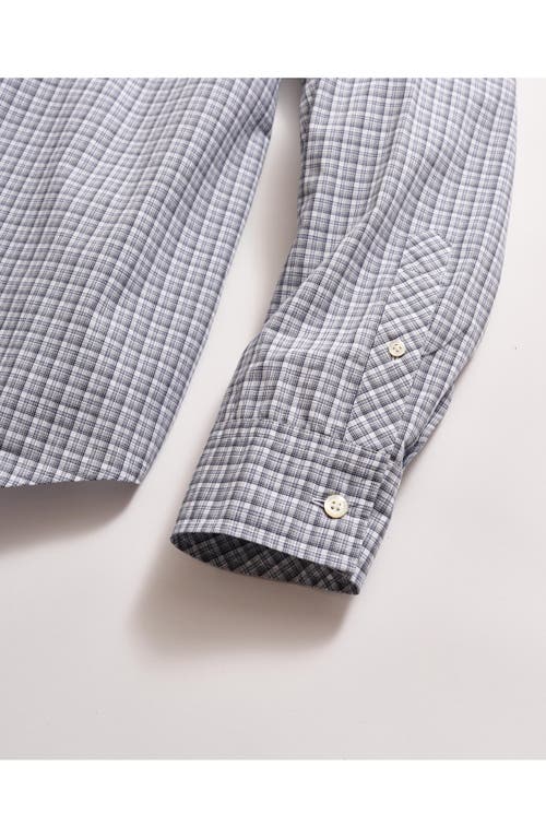 Billy Reid Hutcheson Micro Shadow Plaid Button-up Shirt In Carbon Blue/multi