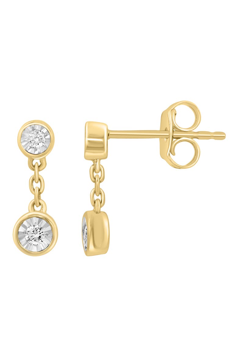 Lab-Grown Diamond Drop Earrings, Main, color, 14K GOLD/ DIAMOND