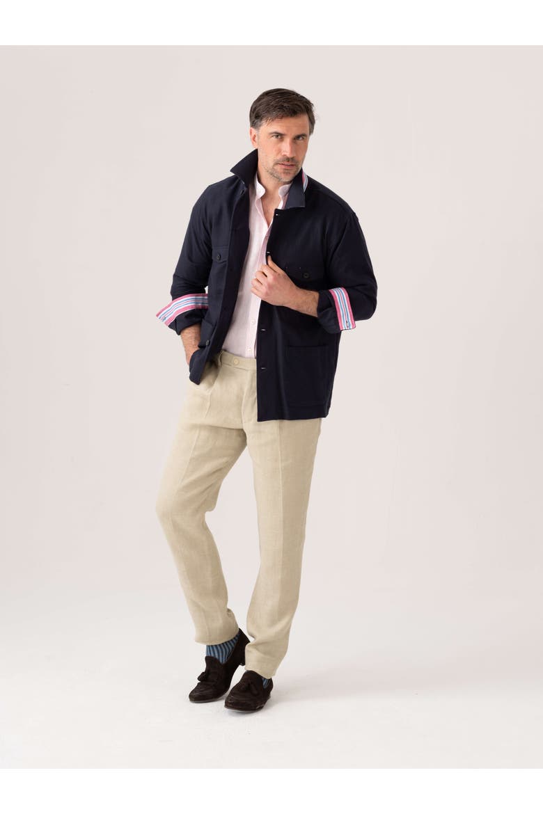Cotton Shirt Jacket, Alternate, color, Navy