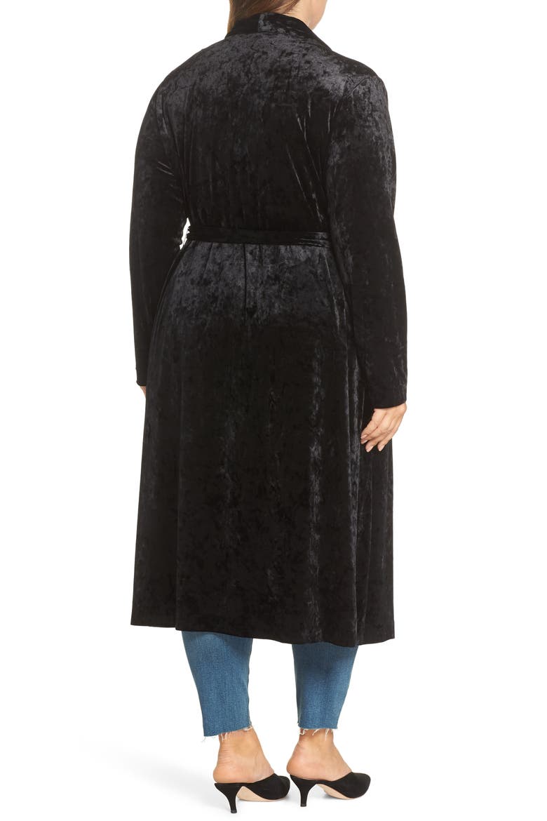 La Roux Belted Duster, Alternate, color, BLACK VELVET