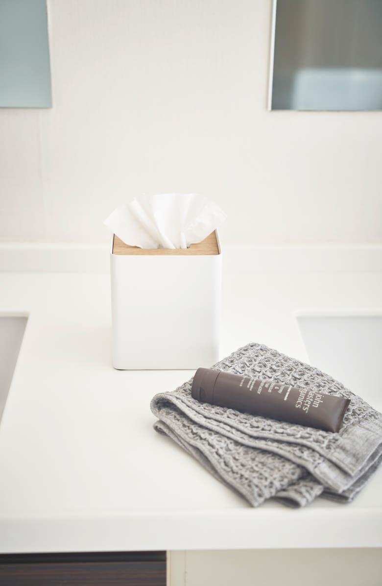 Yamazaki Square Tissue Box Case, Alternate, color, Ash