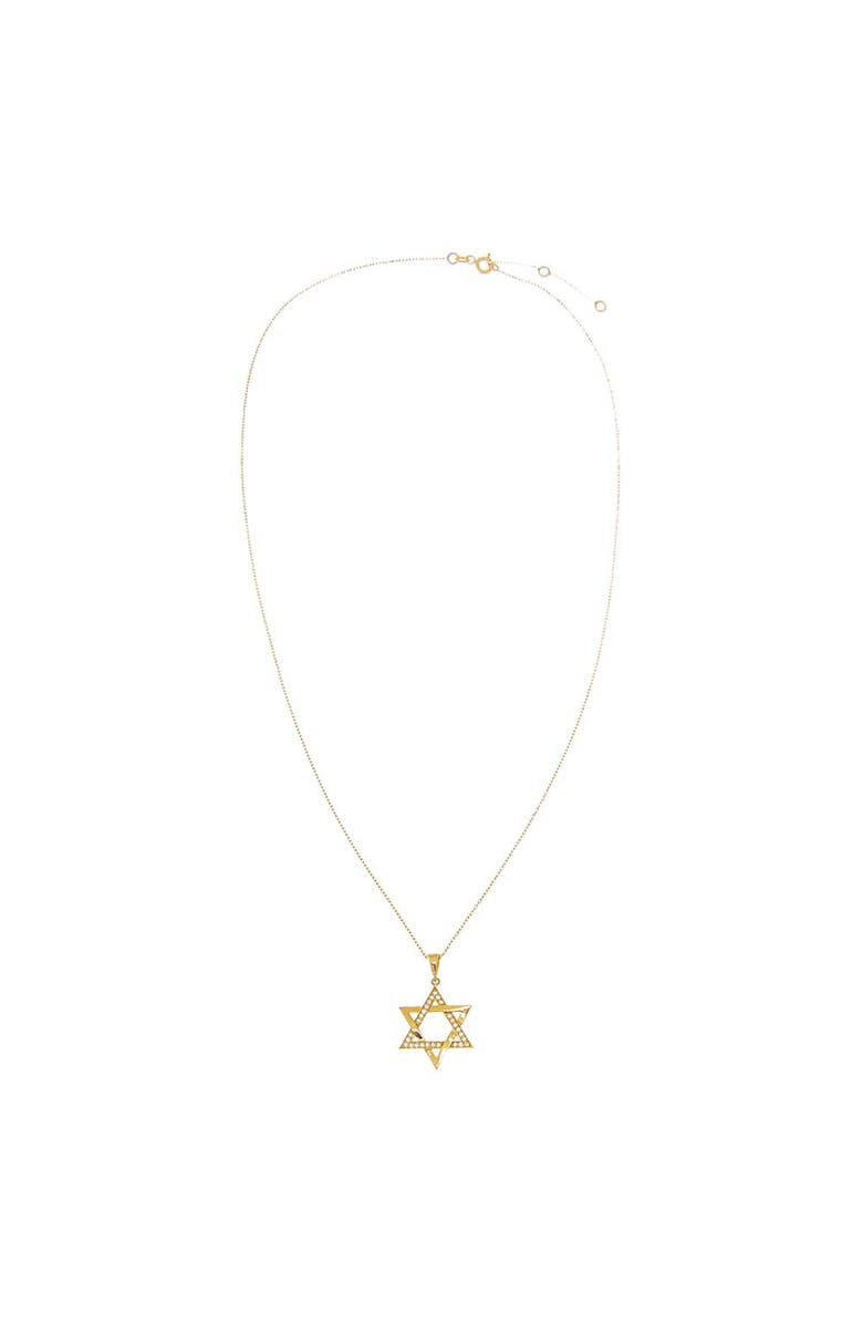 BY ADINA EDEN Large Diamond Accented Cutout Star Of David Pendant Necklace 14K, Alternate, color, 