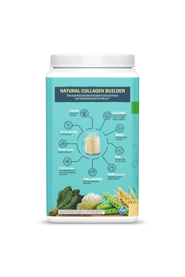 Organic Collagen Builder Powder, Tahitian Vanilla, 660g tub, Alternate, color, No Color