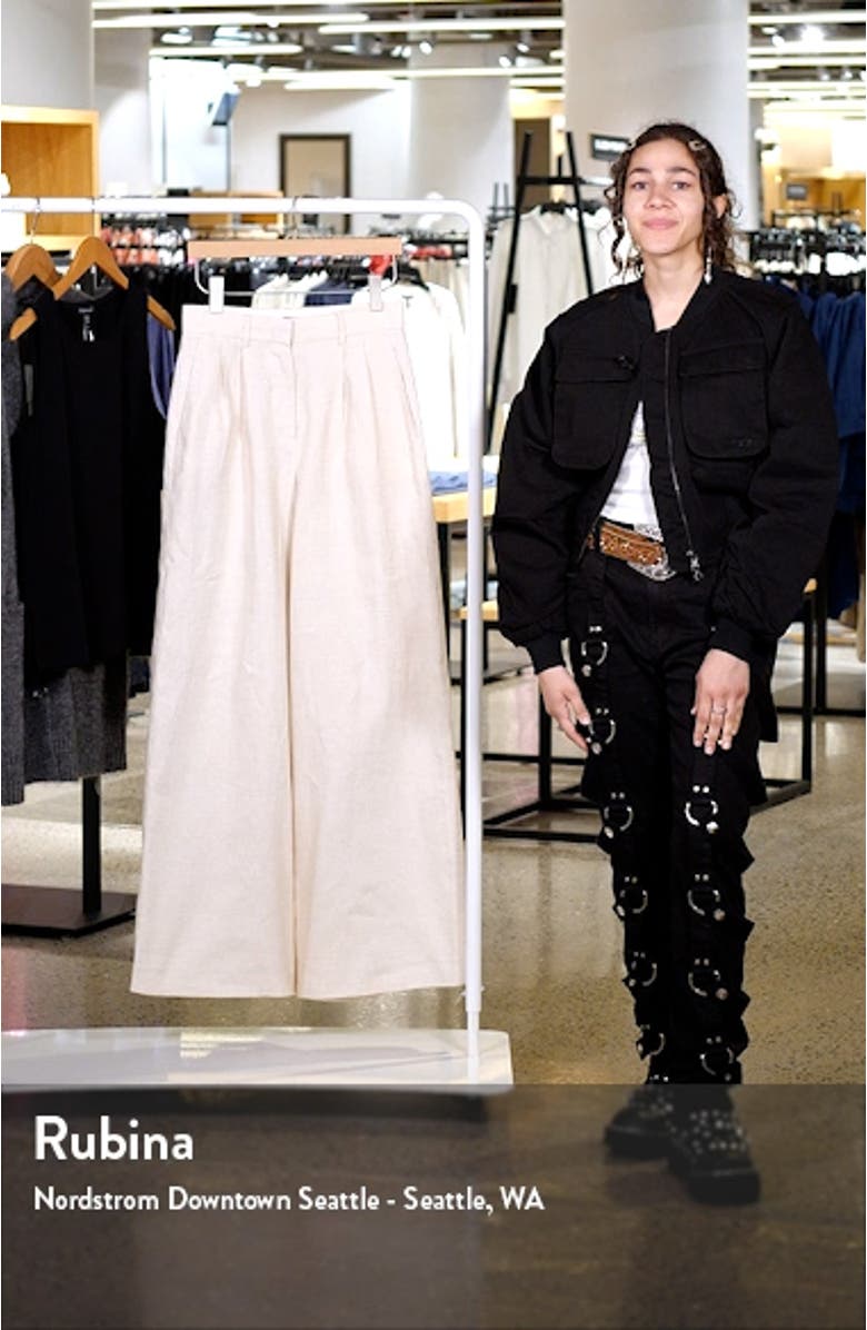 Luisa Linen Wide Leg Pants, sales video thumbnail