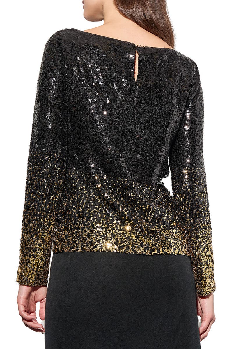 Ming Wang Ombré Sequin Top, Alternate, color,