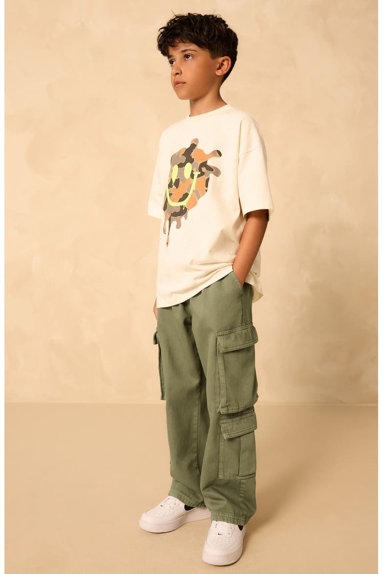 Kids' Baggy Cargo Pants, Alternate, color, GREEN