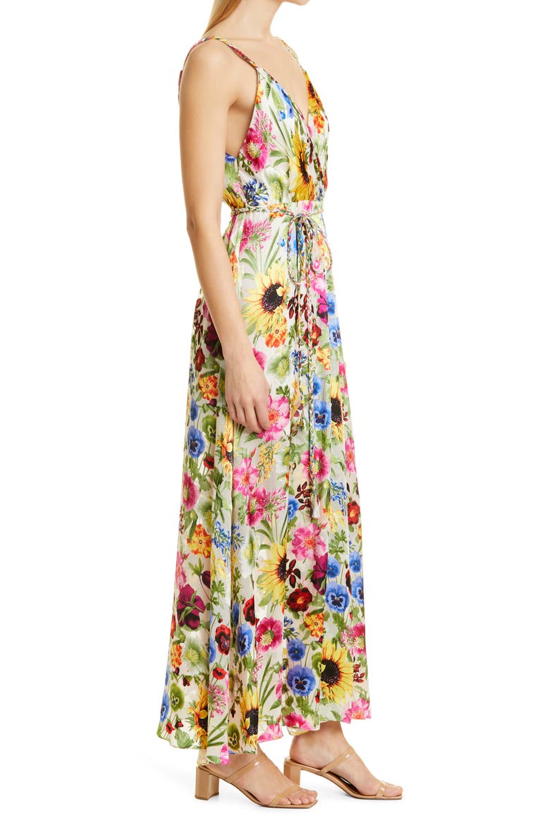 Samantha Floral Faux Wrap Dress, Alternate, color, SUNDAY STROLL
