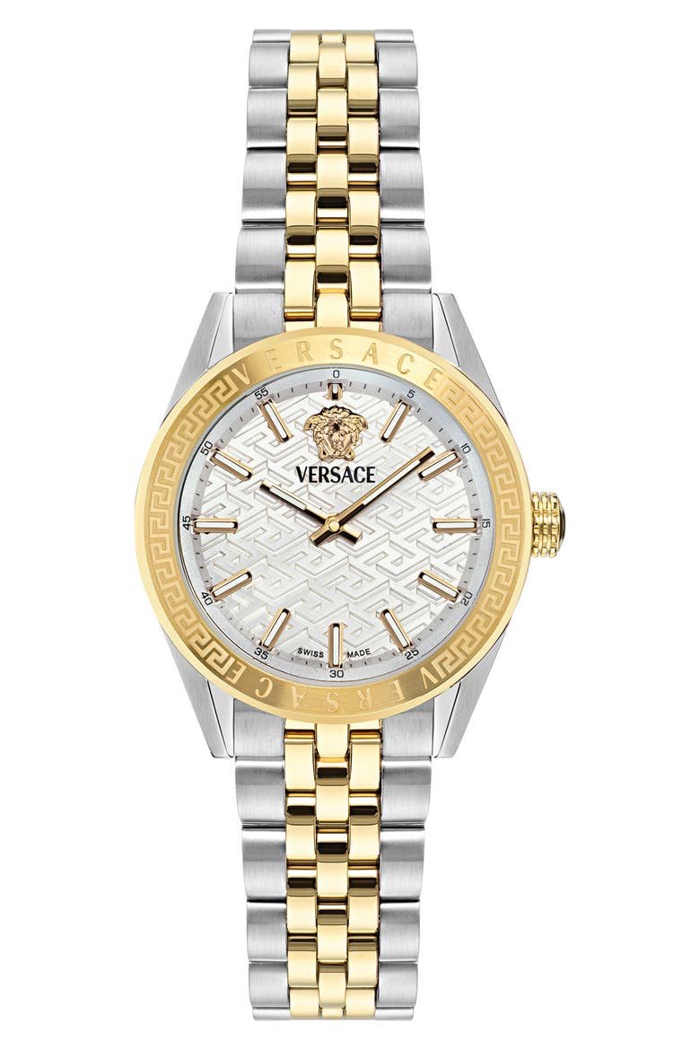 V-Code Two-Tone Bracelet Watch, 36mm, Main, color, TWO TONE