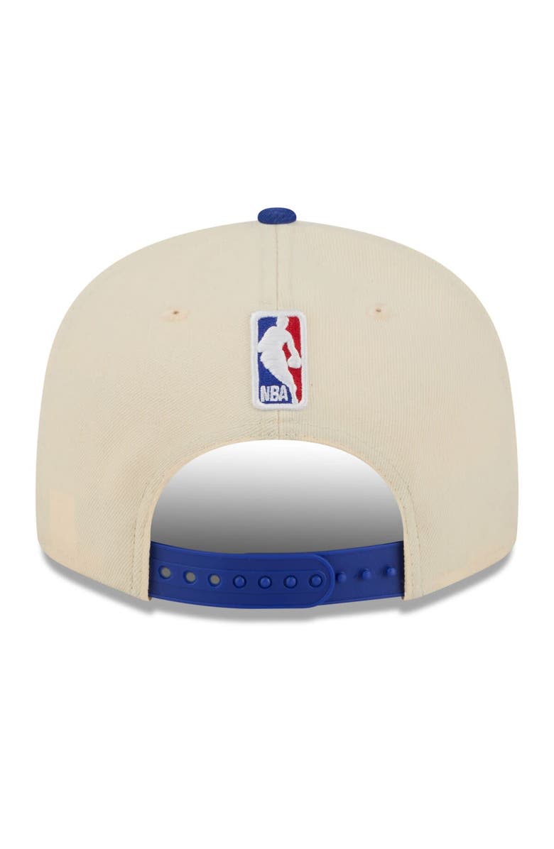 New Era Men's New Era Cream/Blue New York Knicks 2025/26 City Edition 9FIFTY Snapback Hat, Alternate, color, Cream