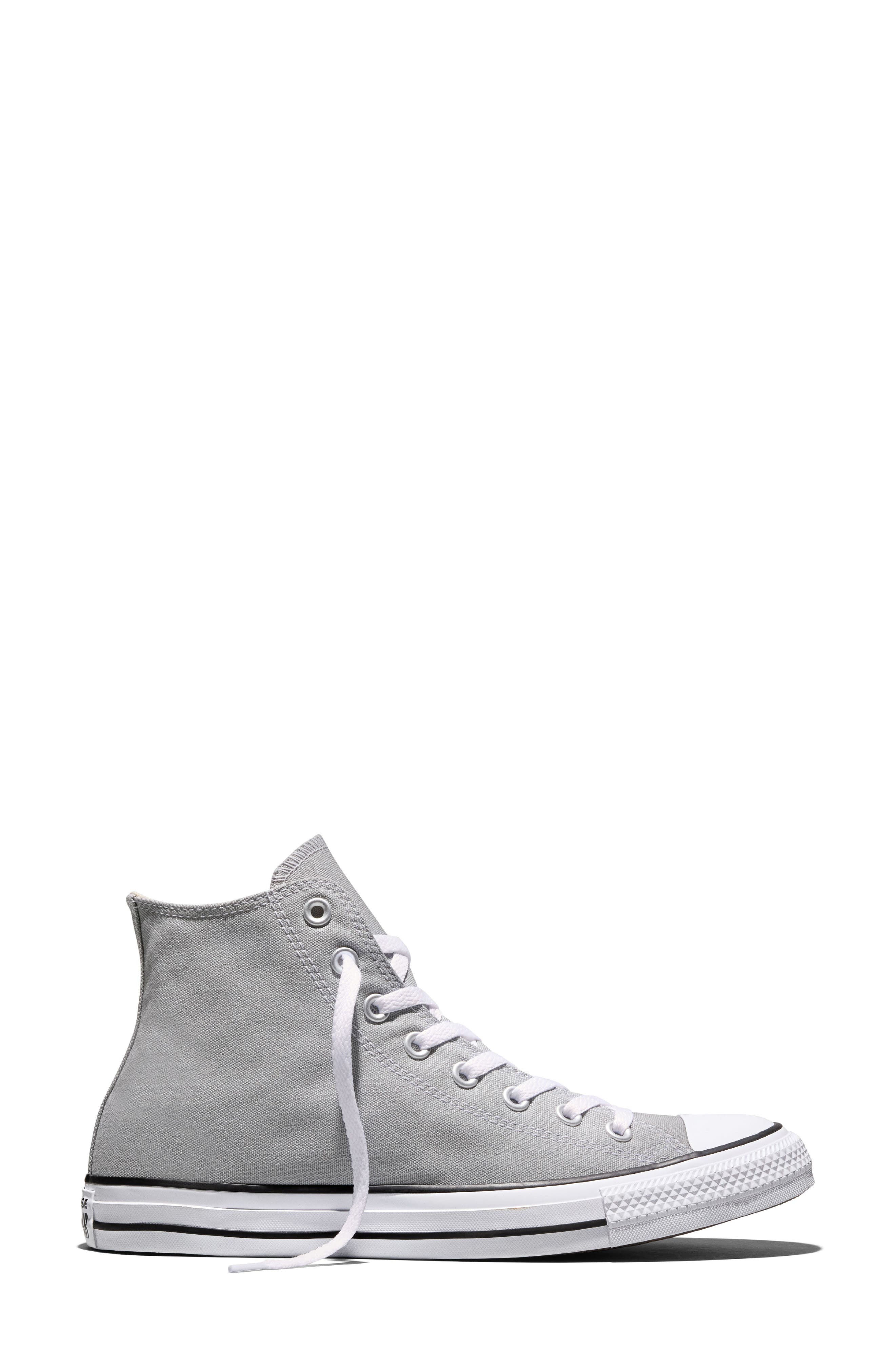 Gender Inclusive Chuck Taylor All Star Canvas High Top Sneaker, Alternate, color, GREY AREA