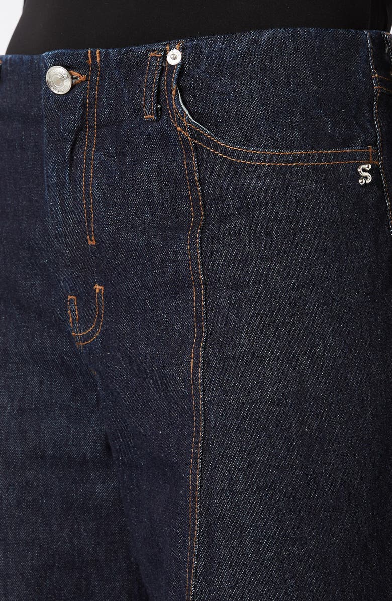 SPORTMAX Dora Oversize Wide Leg Jeans, Alternate, color, Midnight Blue