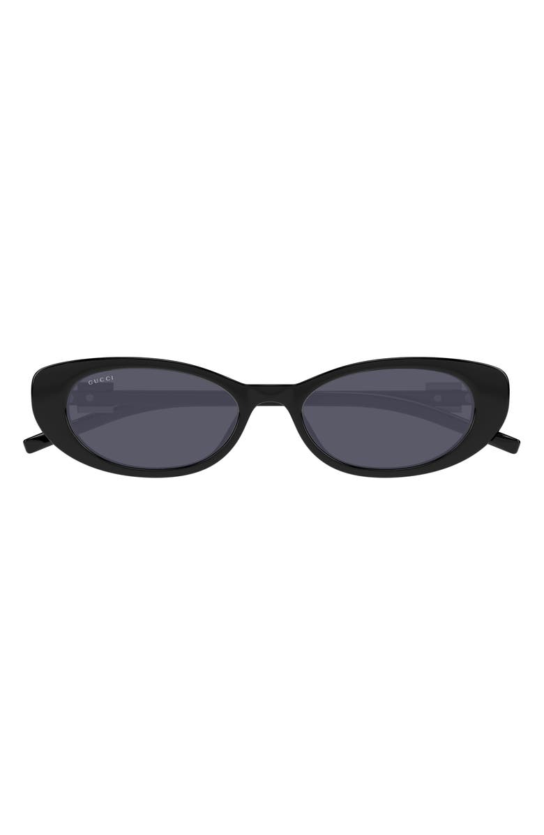 Gucci 52mm Cat Eye Sunglasses, Main, color, Black