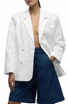 Mae Oversize Double Breasted Cotton Blazer