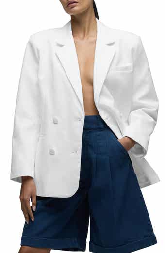 Mae Oversize Double Breasted Cotton Blazer