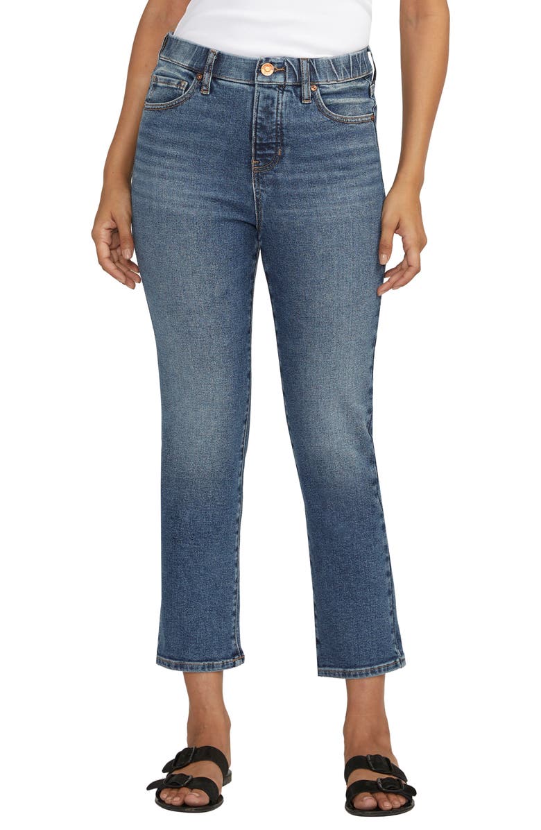 JAG Valentina Pull-On High Waist Crop Straight Leg Jeans, Main, color, 